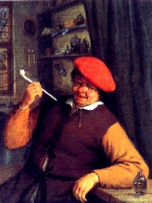 An Apothecary Smoking a Pipe